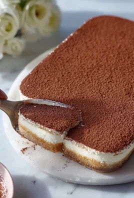 Delicious servings of authentic Italian Tiramisu dessert with cocoa powder