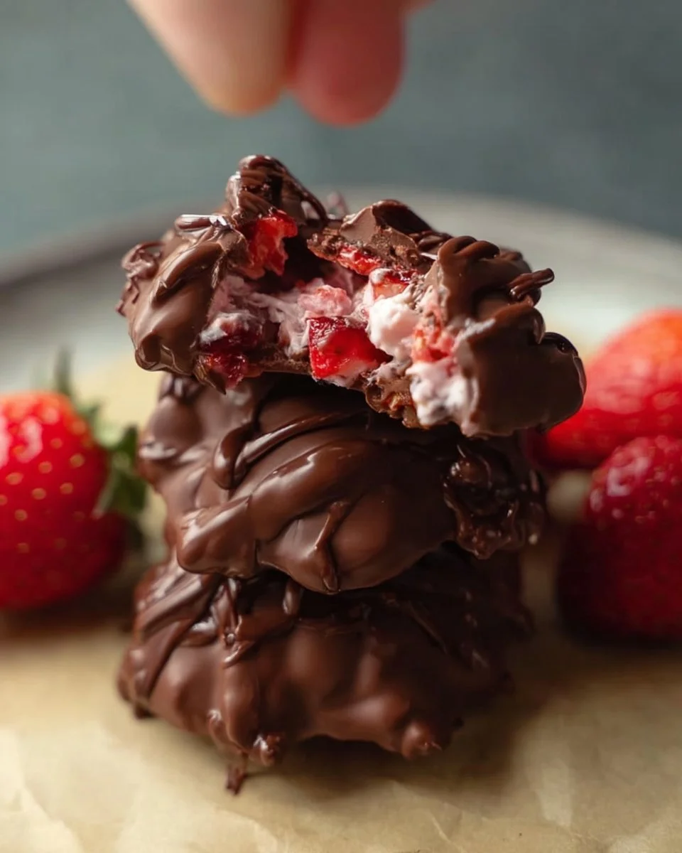 Chocolate Strawberry Yogurt Clusters