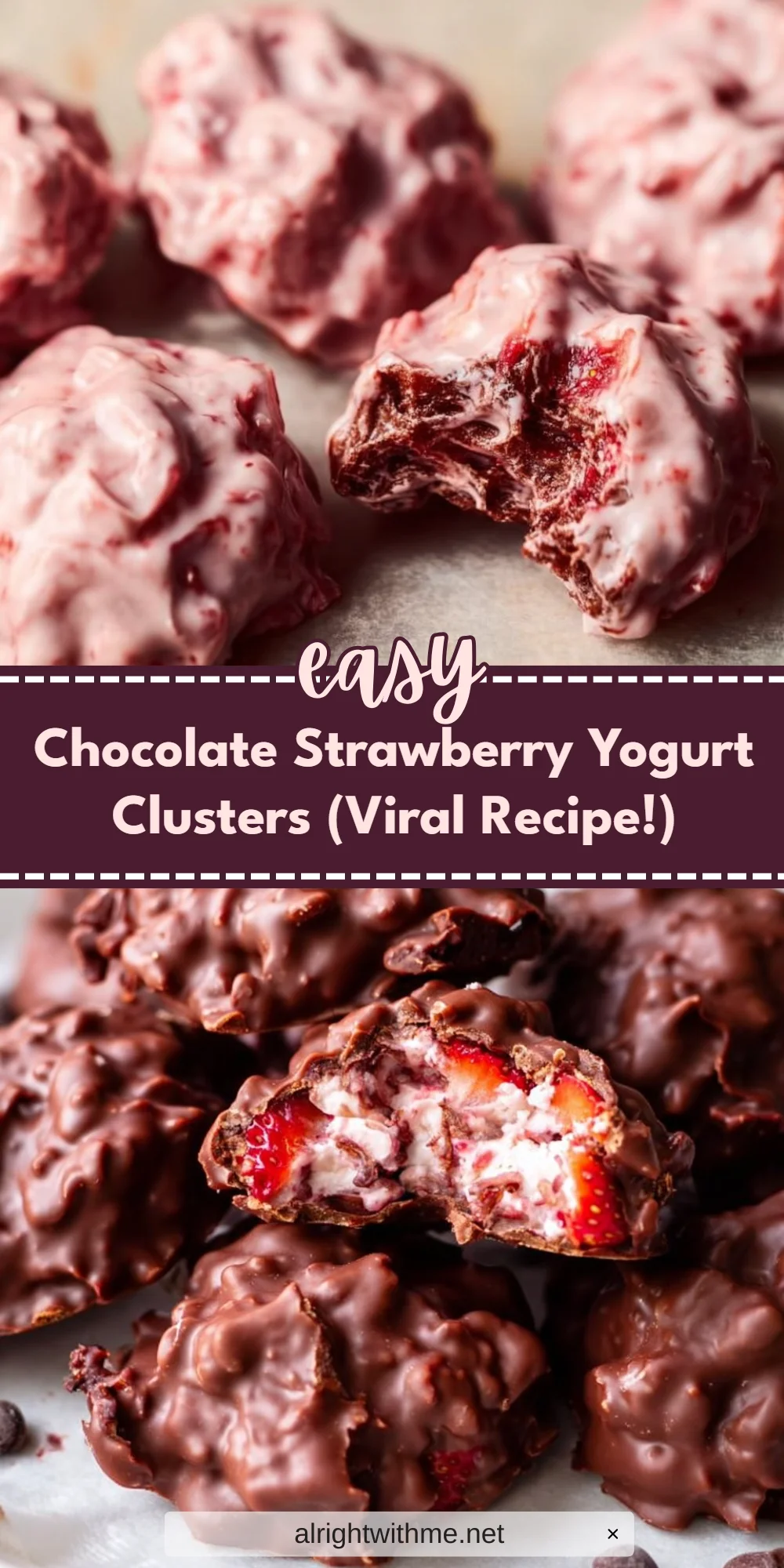 Chocolate Strawberry Yogurt Clusters (Viral Recipe!)