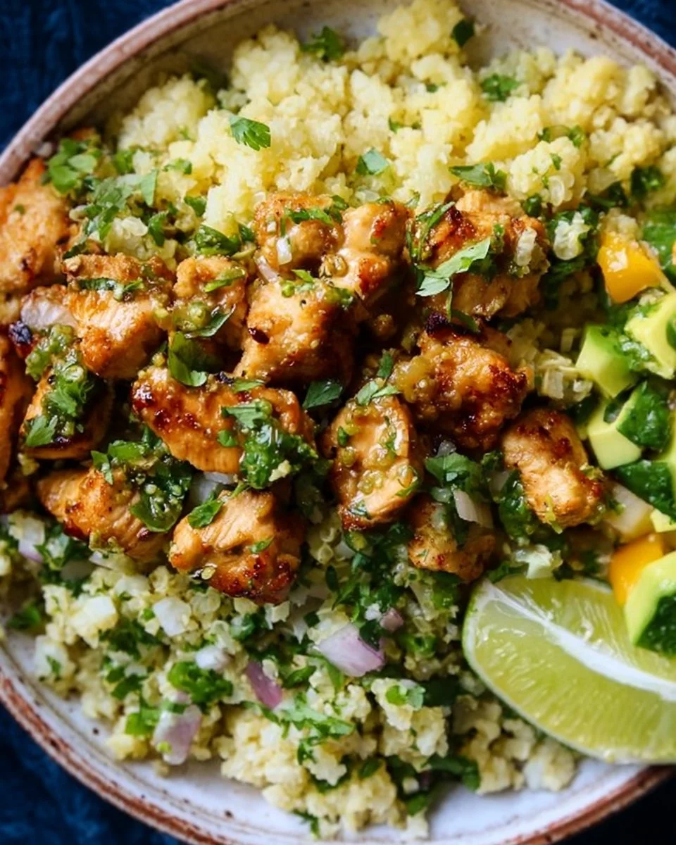Cilantro Lime Chicken & Riced Cauliflower