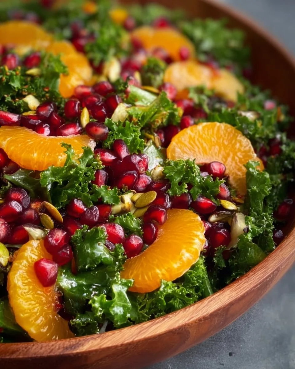 Citrus Pomegranate Kale Salad