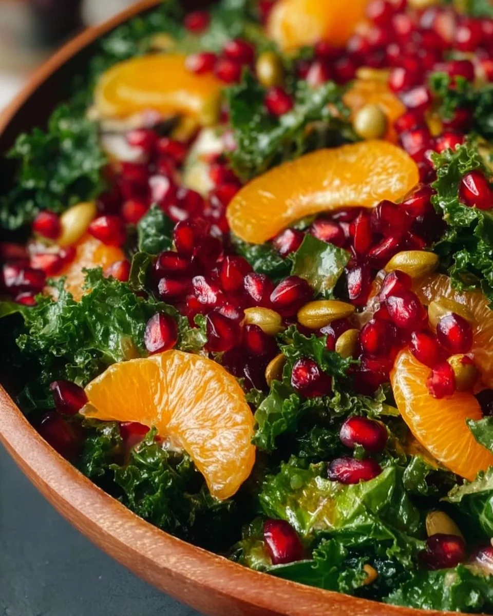 Citrus Pomegranate Kale Salad
