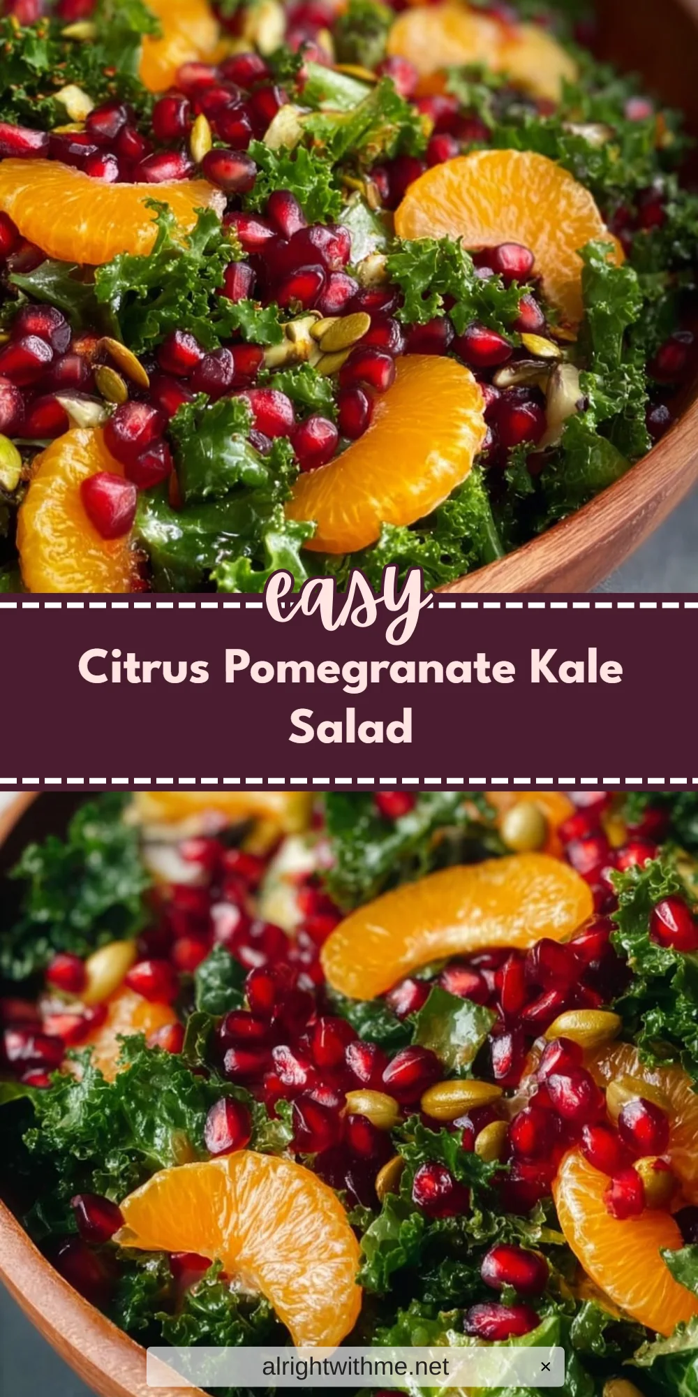 Citrus Pomegranate Kale Salad