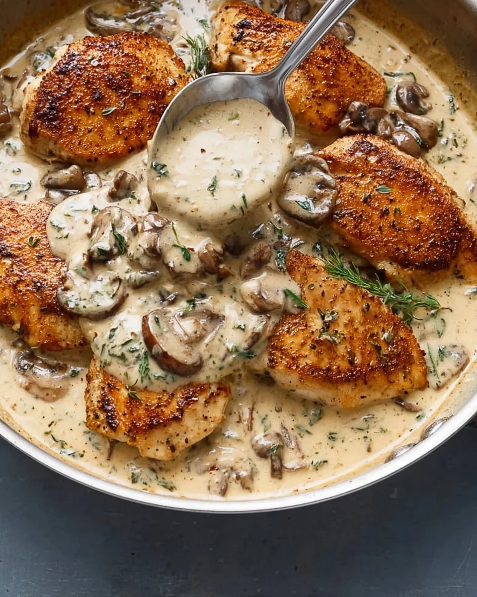 Creamy Mushroom Chicken Recipe