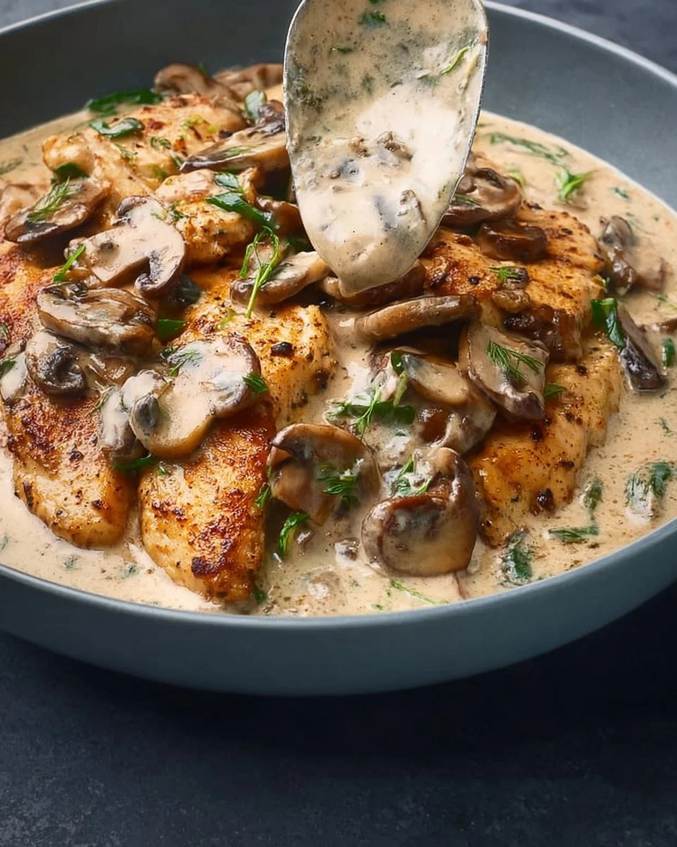 Creamy Mushroom Chicken Recipe