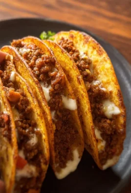 Crispy ground beef tacos served with fresh toppings
