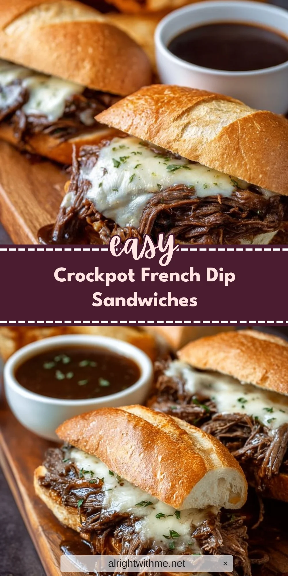 Crockpot French Dip Sandwiches