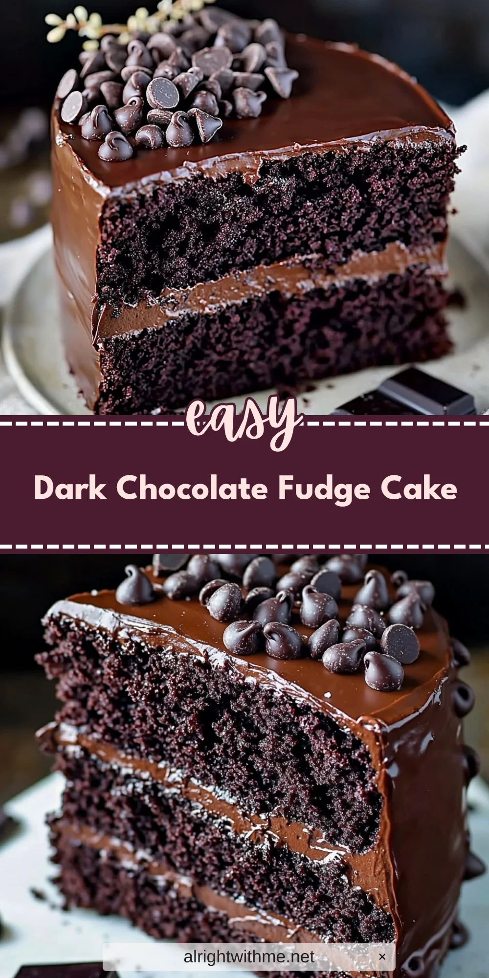 Dark Chocolate Fudge Cake