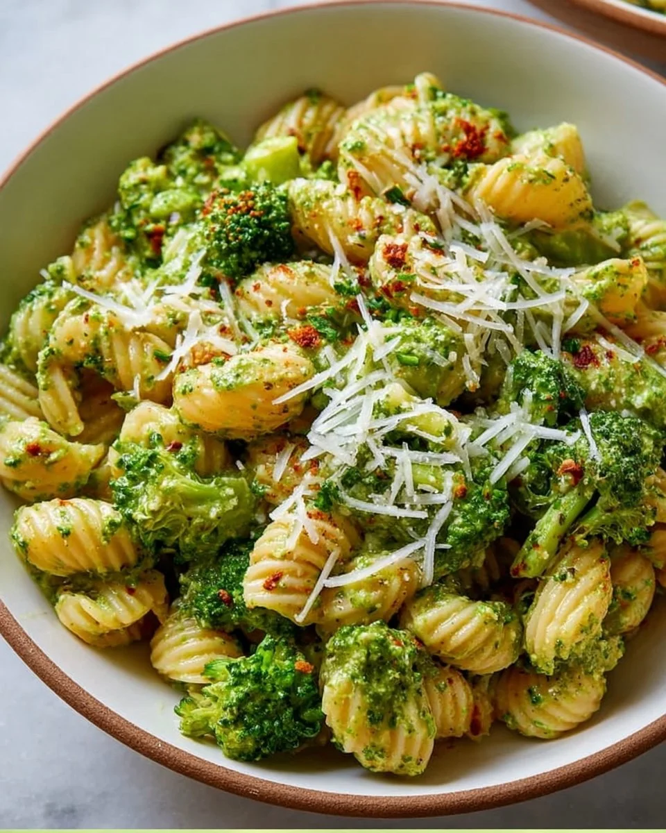Delicious easy healthy broccoli pasta served in a bowl