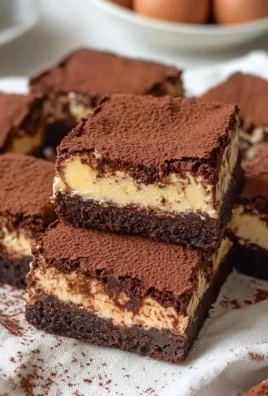 Delicious easy tiramisu brownies with a chocolate and coffee flavor profile.