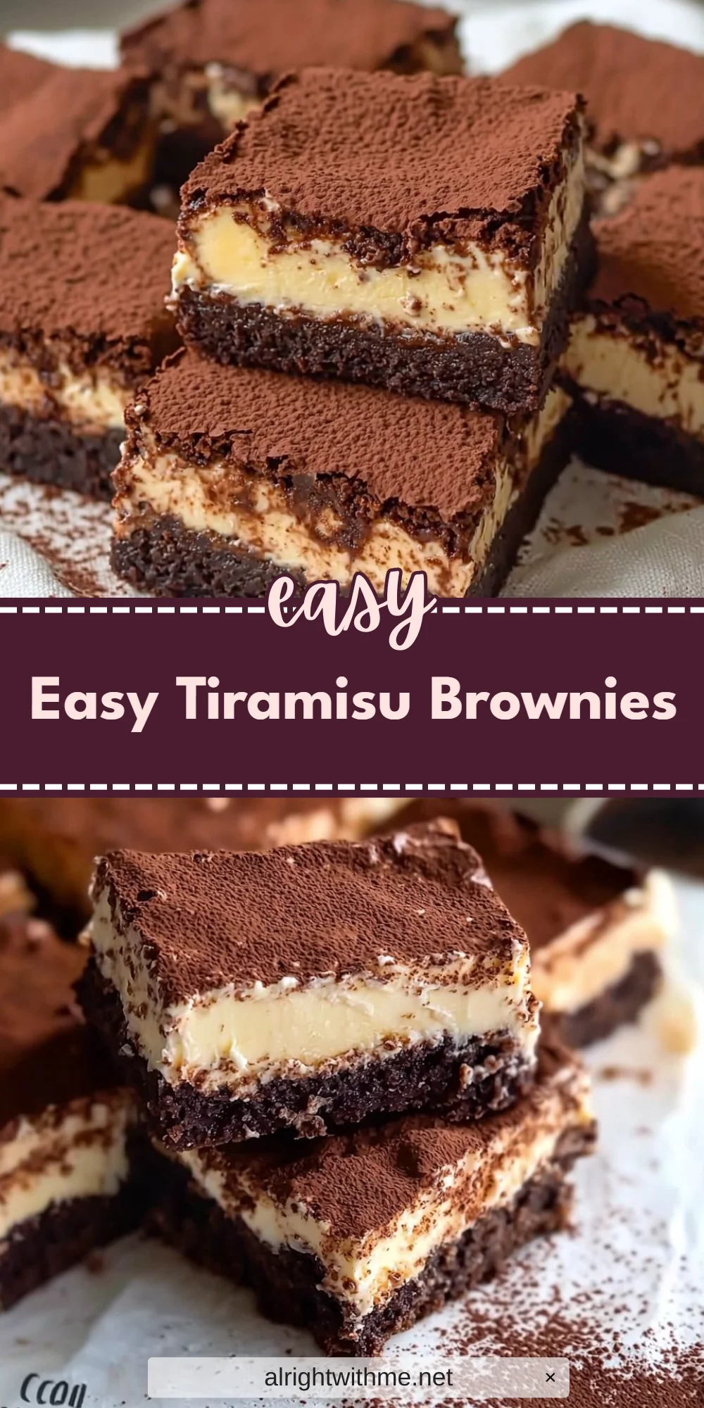 Easy Tiramisu Brownies