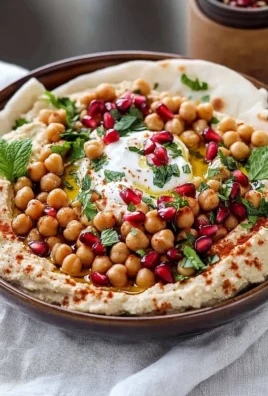 Delicious Fatteh dish with pita, hummus, and yogurt served in a bowl.