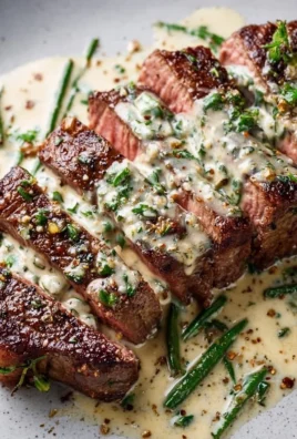 Succulent Garlic Butter Steak drizzled with creamy Parmesan sauce