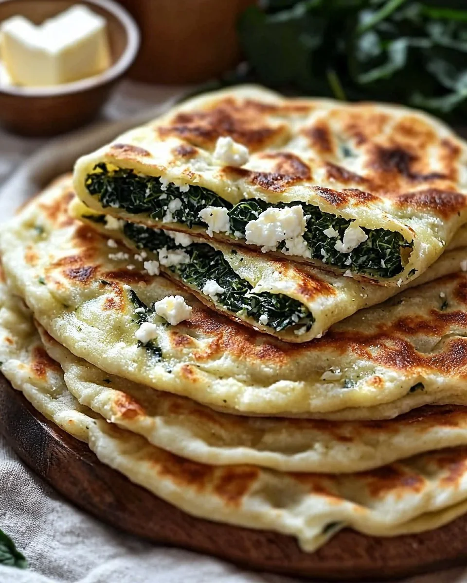 Gozleme with Spinach and Feta