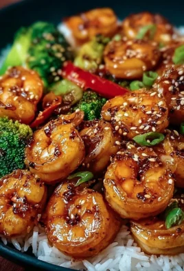 High-protein honey garlic shrimp dish with vibrant vegetables