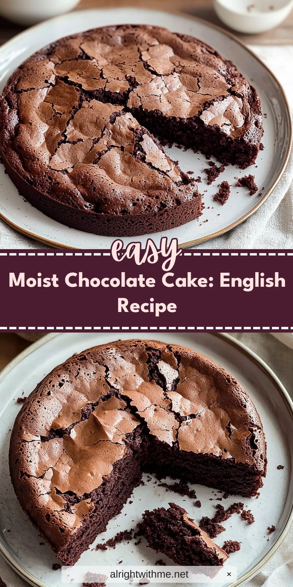 Moist Chocolate Cake: English Recipe