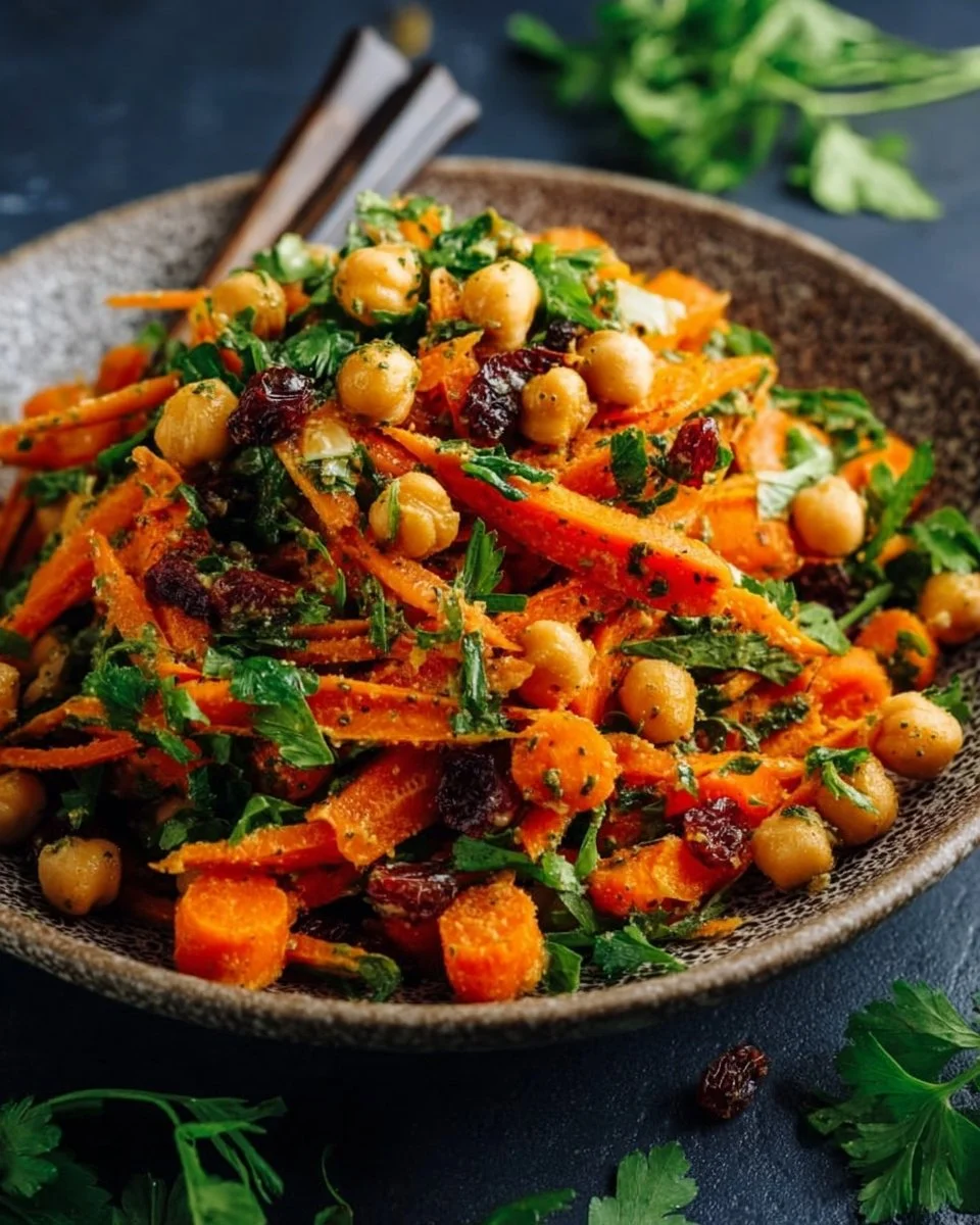 Moroccan Carrot and Chickpea Salad