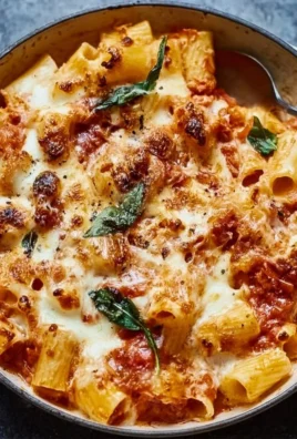 Delicious Pasta alla Sorrentina topped with melted cheese and fresh basil