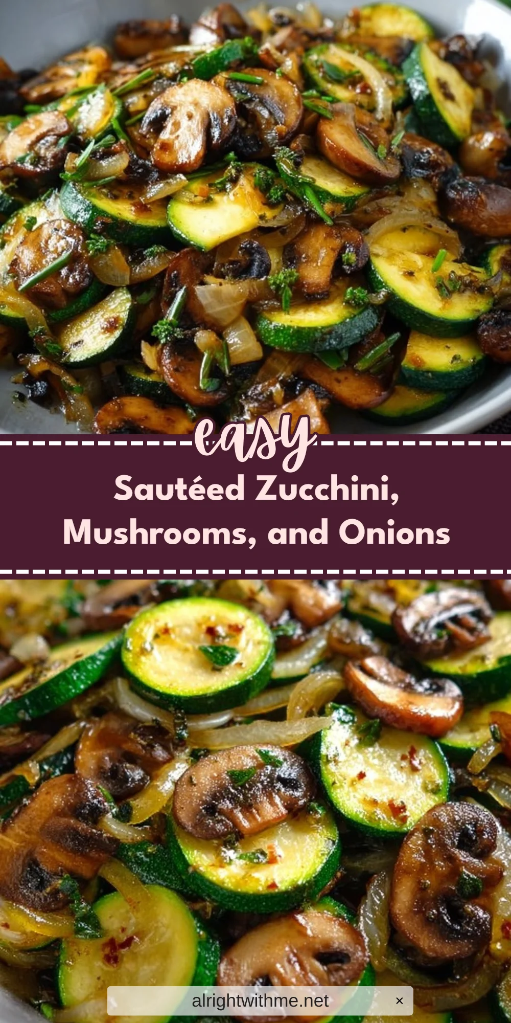 Sautéed Zucchini, Mushrooms, and Onions