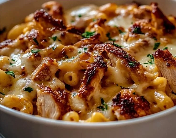Shredded BBQ Chicken Mac and Cheese