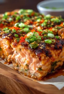 Delicious spicy salmon sushi bake served in a dish