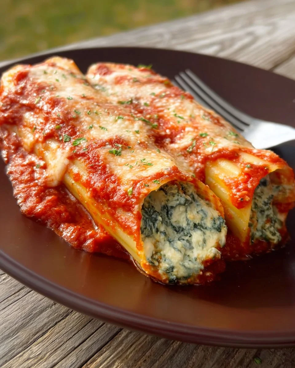 Spinach and Cheese Manicotti
