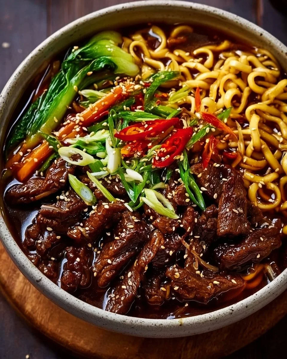 Sticky Beef Noodles