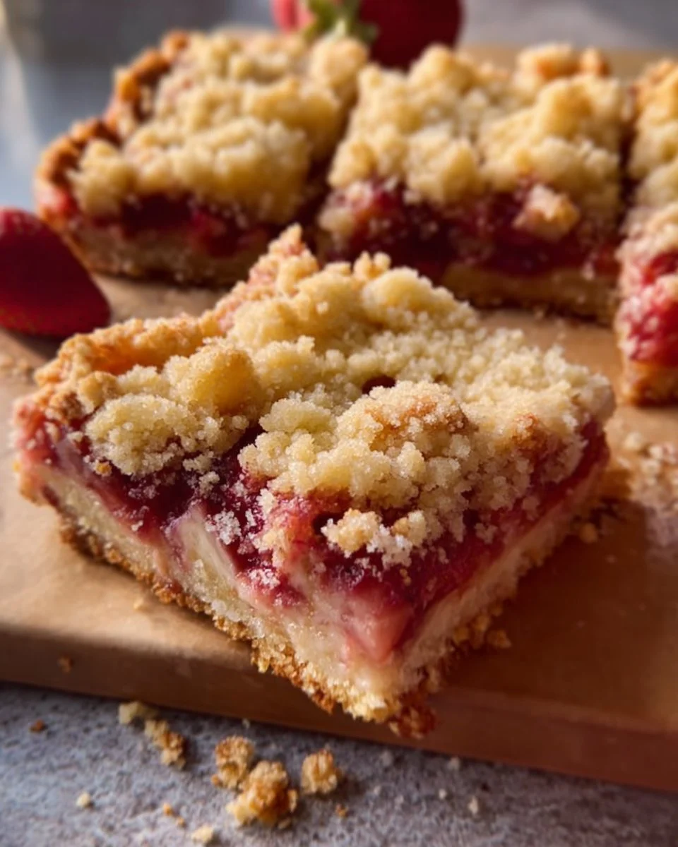 Strawberry Cheesecake Crumb Bars