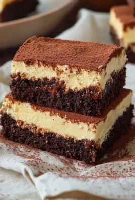 Delicious tiramisu brownies with coffee and chocolate flavors