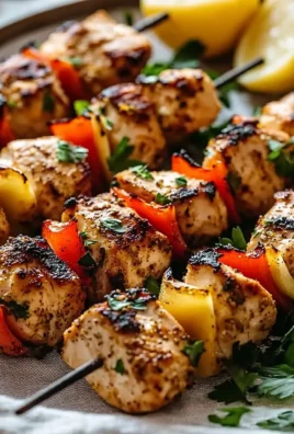 Delicious Turkish Chicken Kabobs marinated and grilled to perfection.