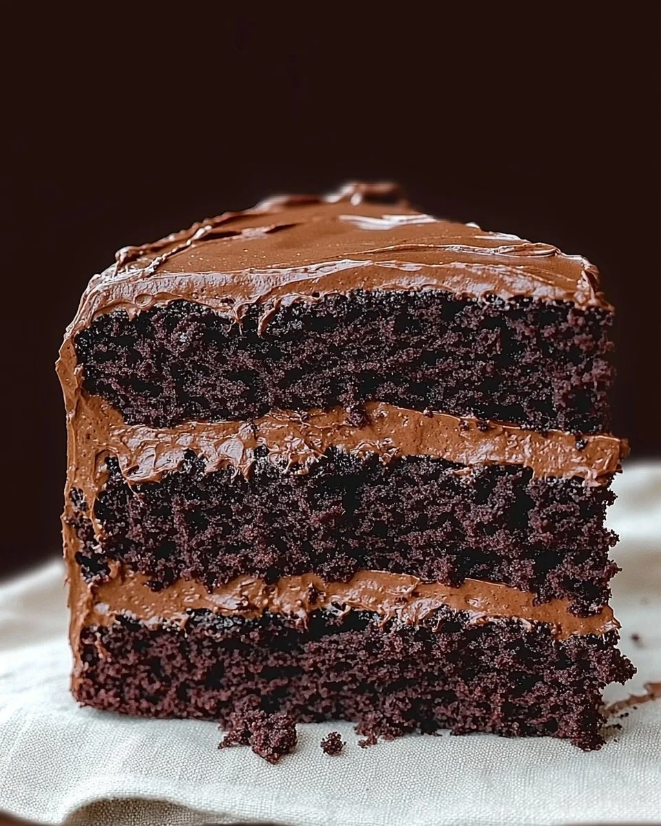 Ultimate decadent gluten free chocolate cake with rich chocolate frosting