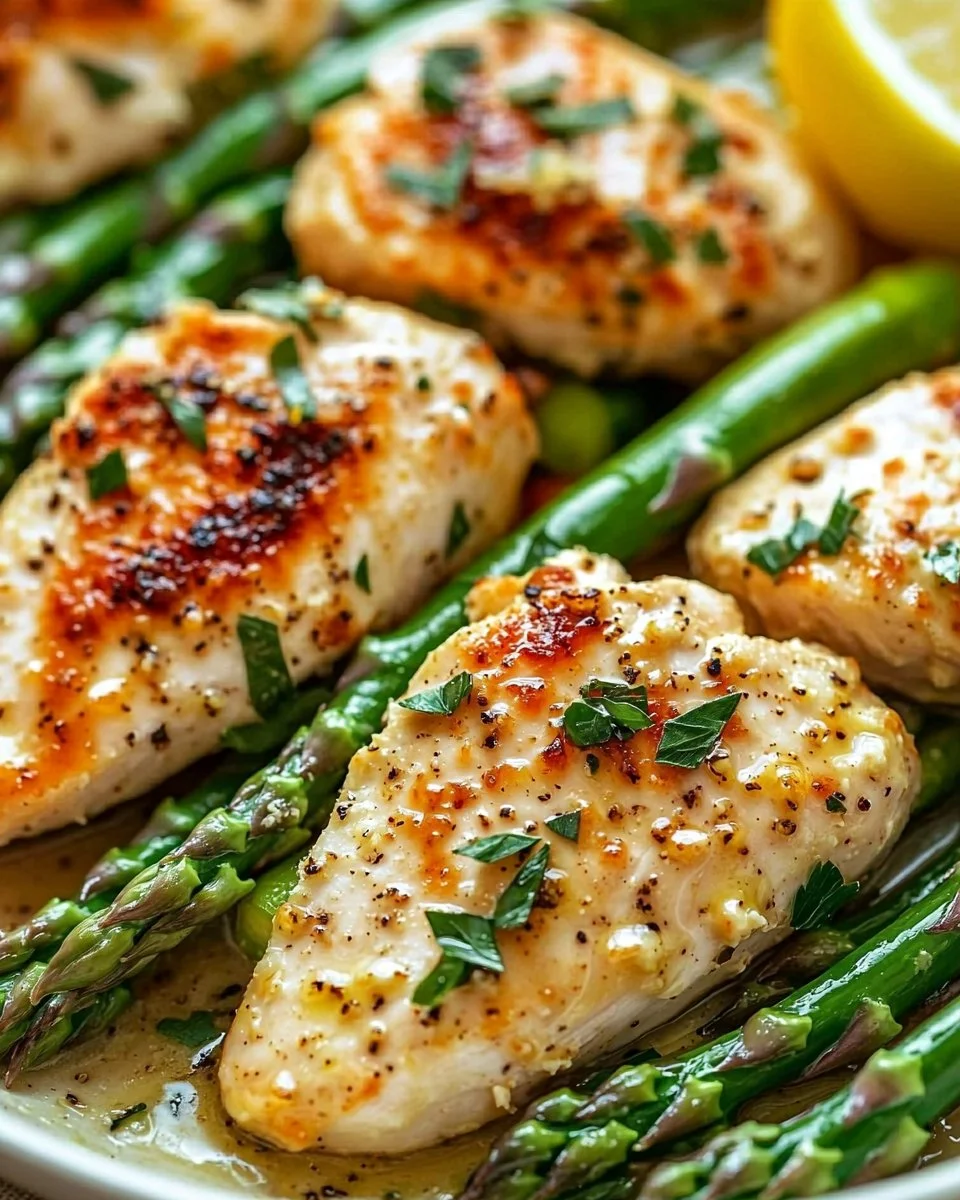 Caesar Chicken with Asparagus