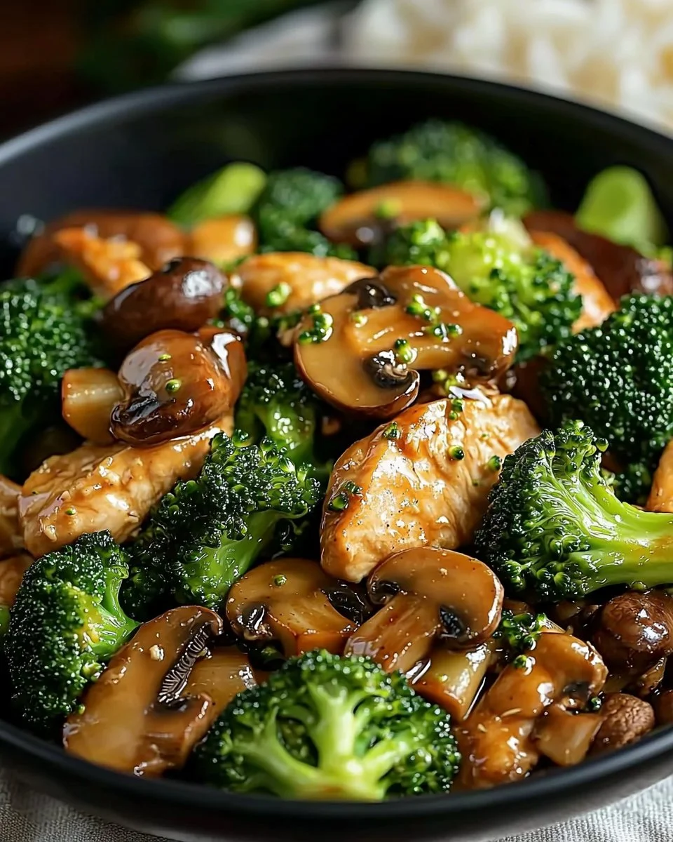 Chicken, Broccoli & Mushroom Stir-Fry