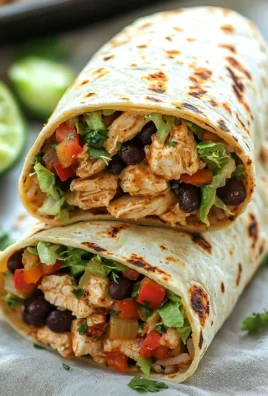 Chipotle Ranch Grilled Chicken Burrito filled with grilled chicken and ranch dressing