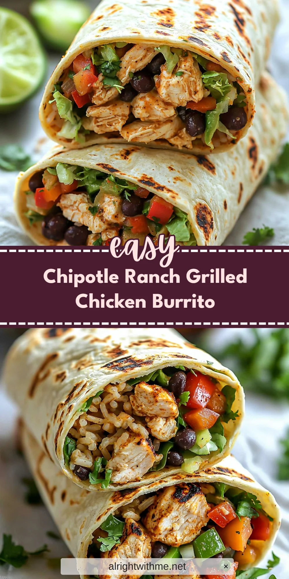Chipotle Ranch Grilled Chicken Burrito