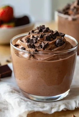 Chocolate protein pudding topped with cocoa and nuts in a bowl