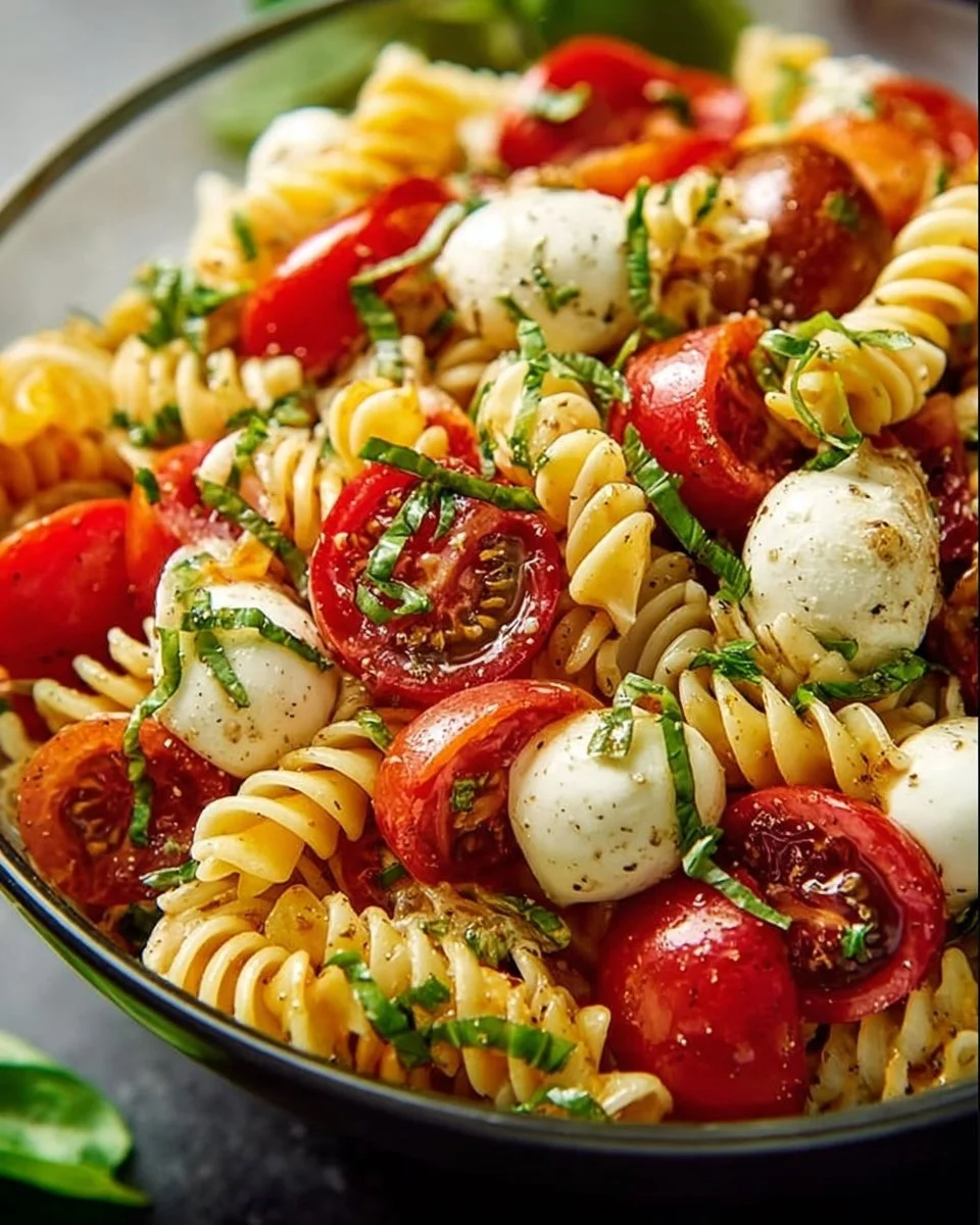 Colorful Caprese Pasta Salad