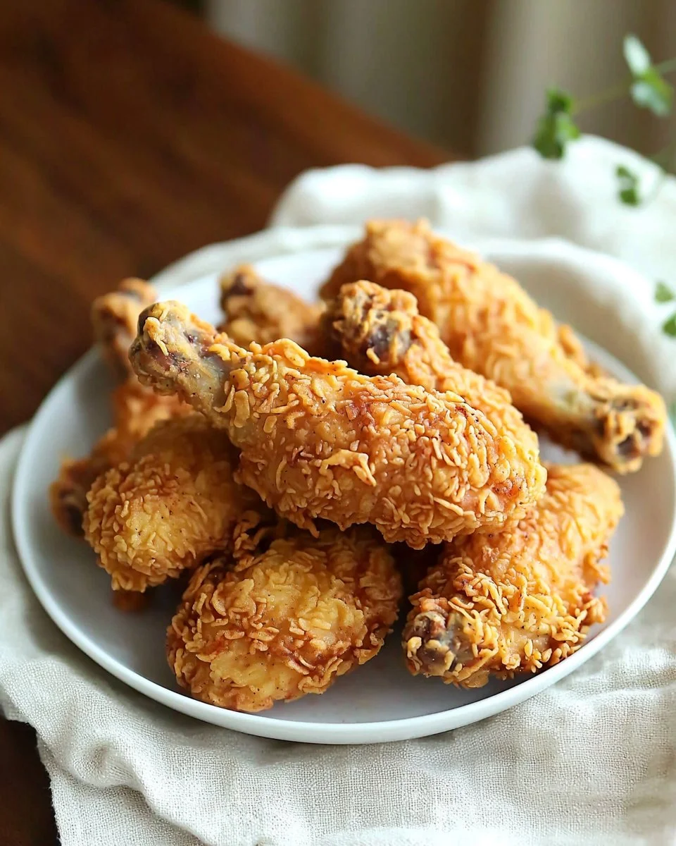 Homemade copycat KFC Fried Chicken, crispy and flavorful.