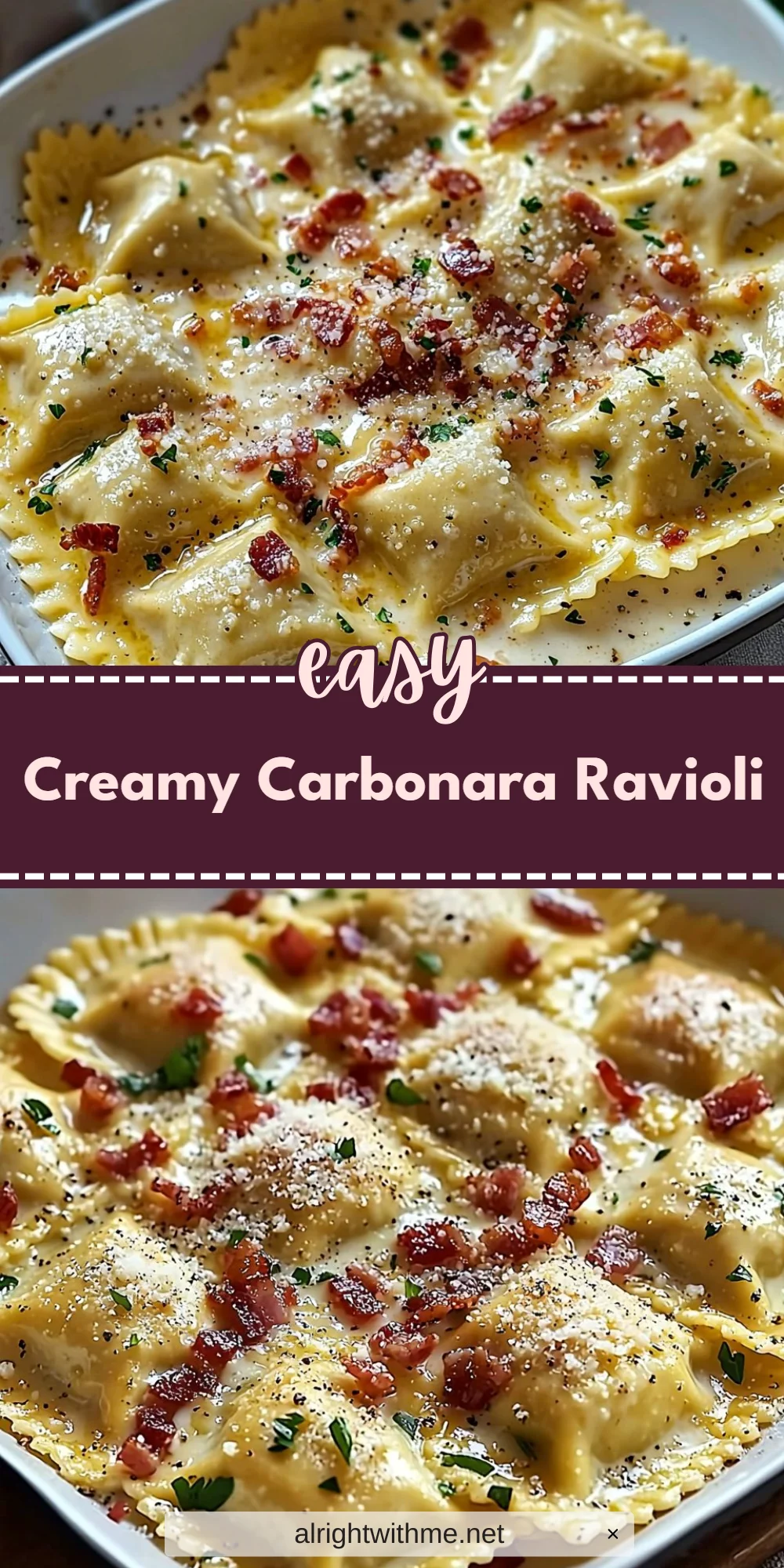 Creamy Carbonara Ravioli