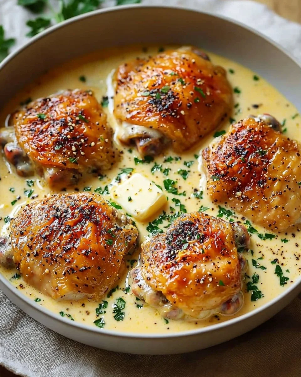 Creamy Garlic Chicken Thighs (Restaurant-Style, 30 Minutes)