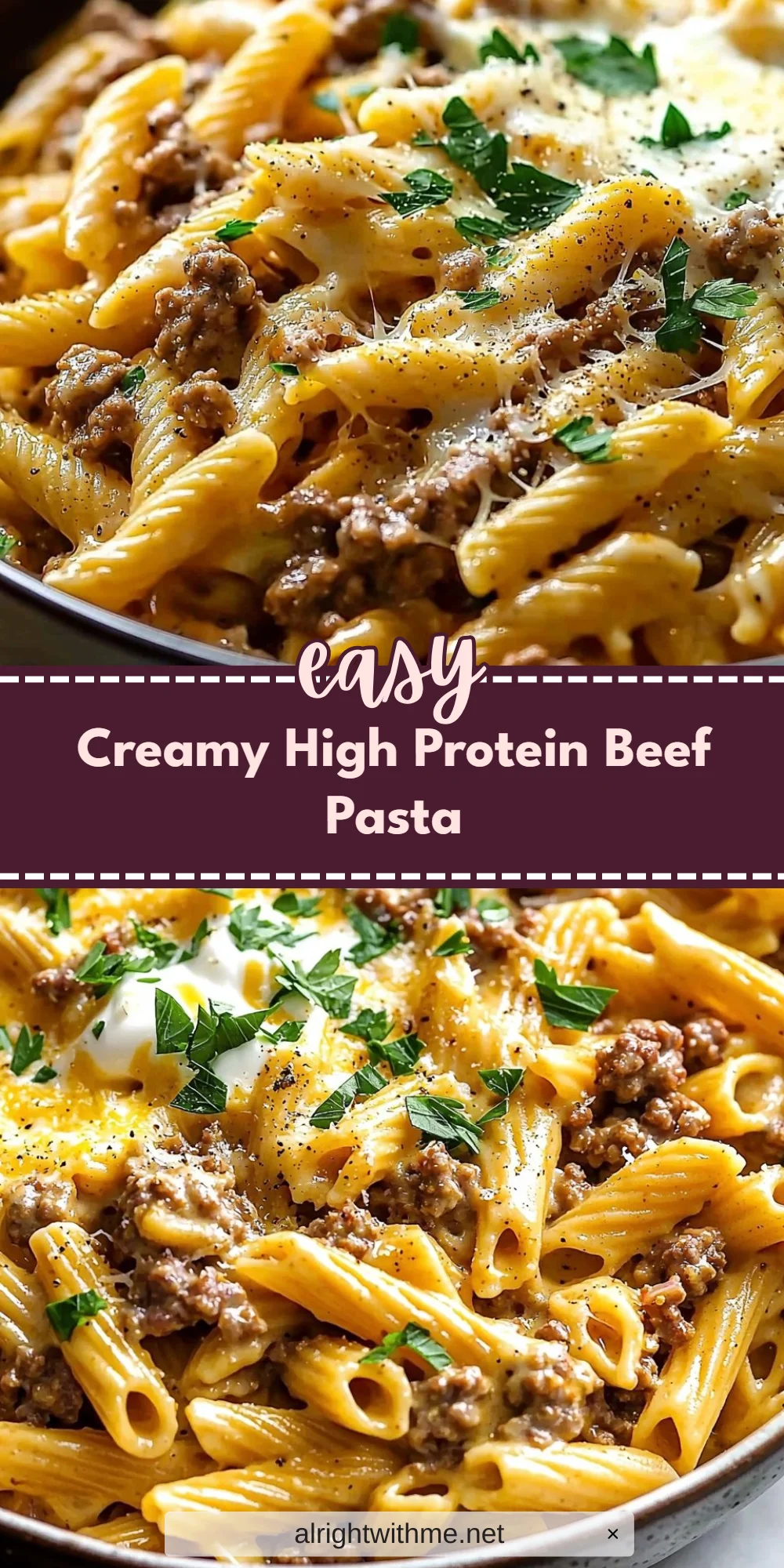 Creamy High Protein Beef Pasta