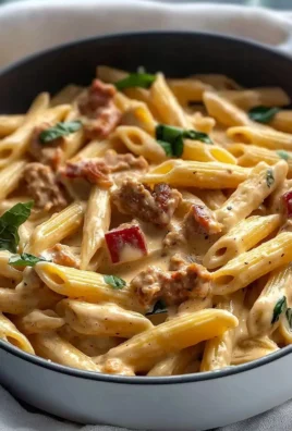 Creamy Tuscan pasta served with fresh herbs and parmesan cheese
