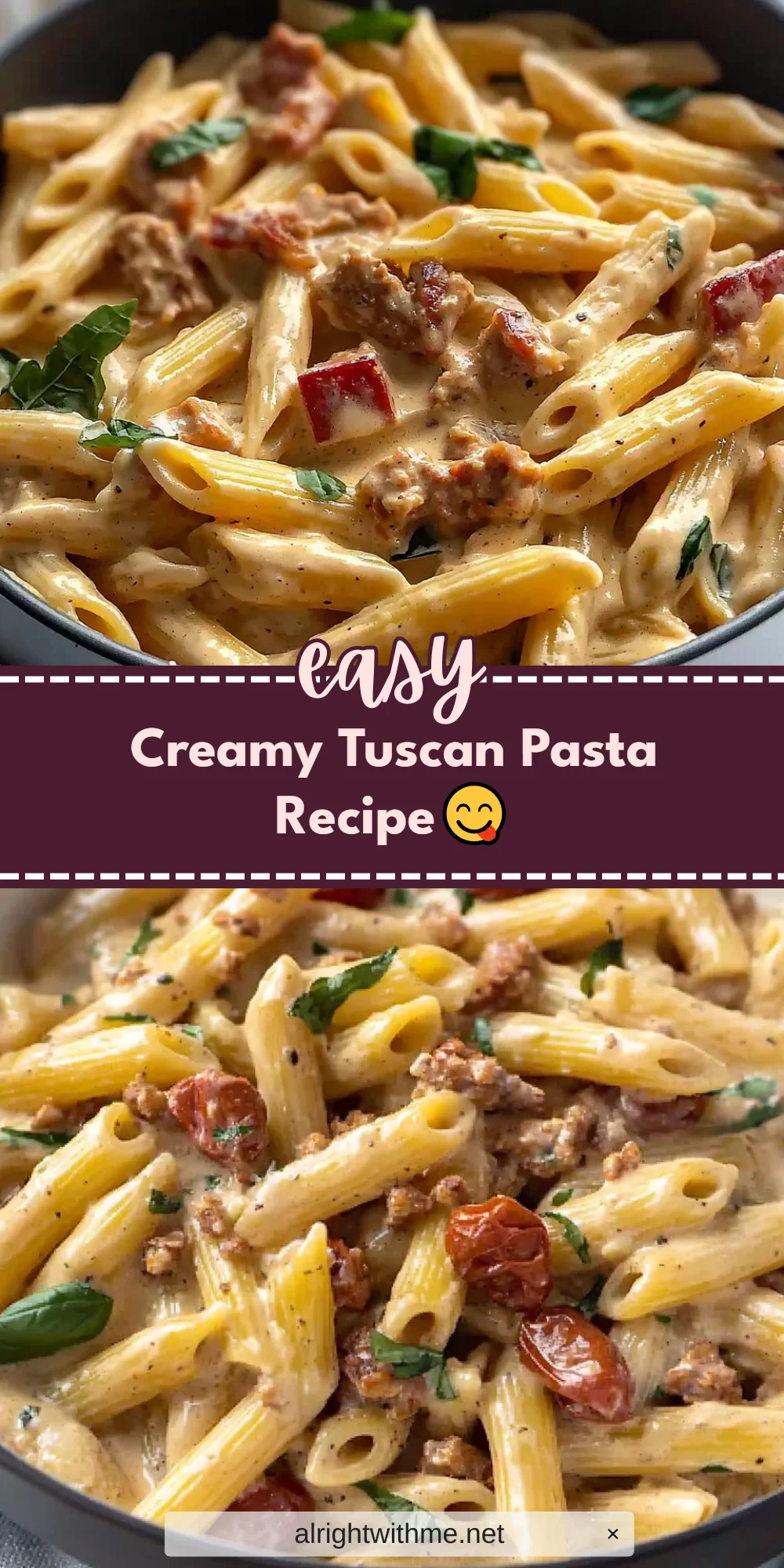 Creamy Tuscan Pasta Recipe😋