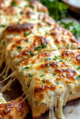 Delicious easy cheesy garlic bread with melted cheese and garlic butter