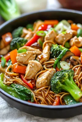 Delicious easy chicken stir fry loaded with colorful vegetables