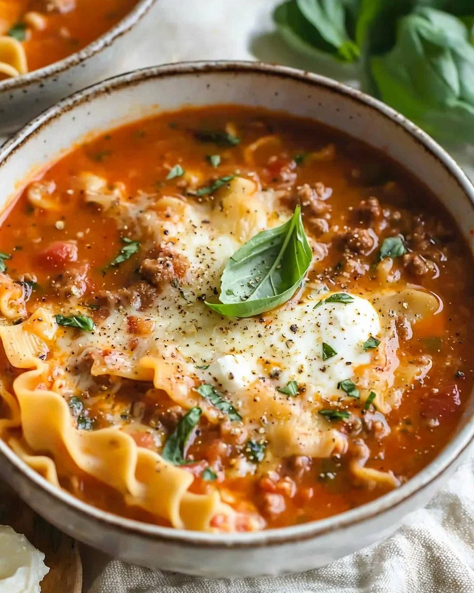 Easy Creamy Lasagna Soup