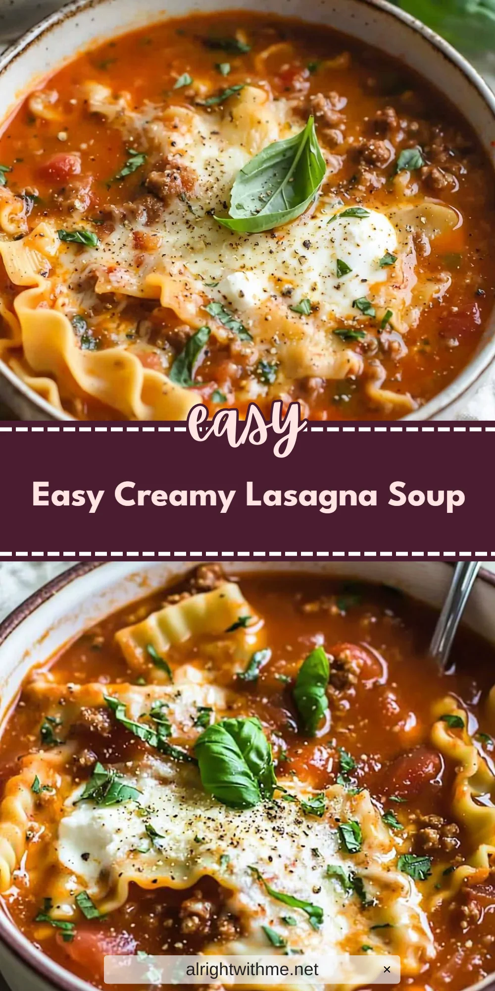 Easy Creamy Lasagna Soup