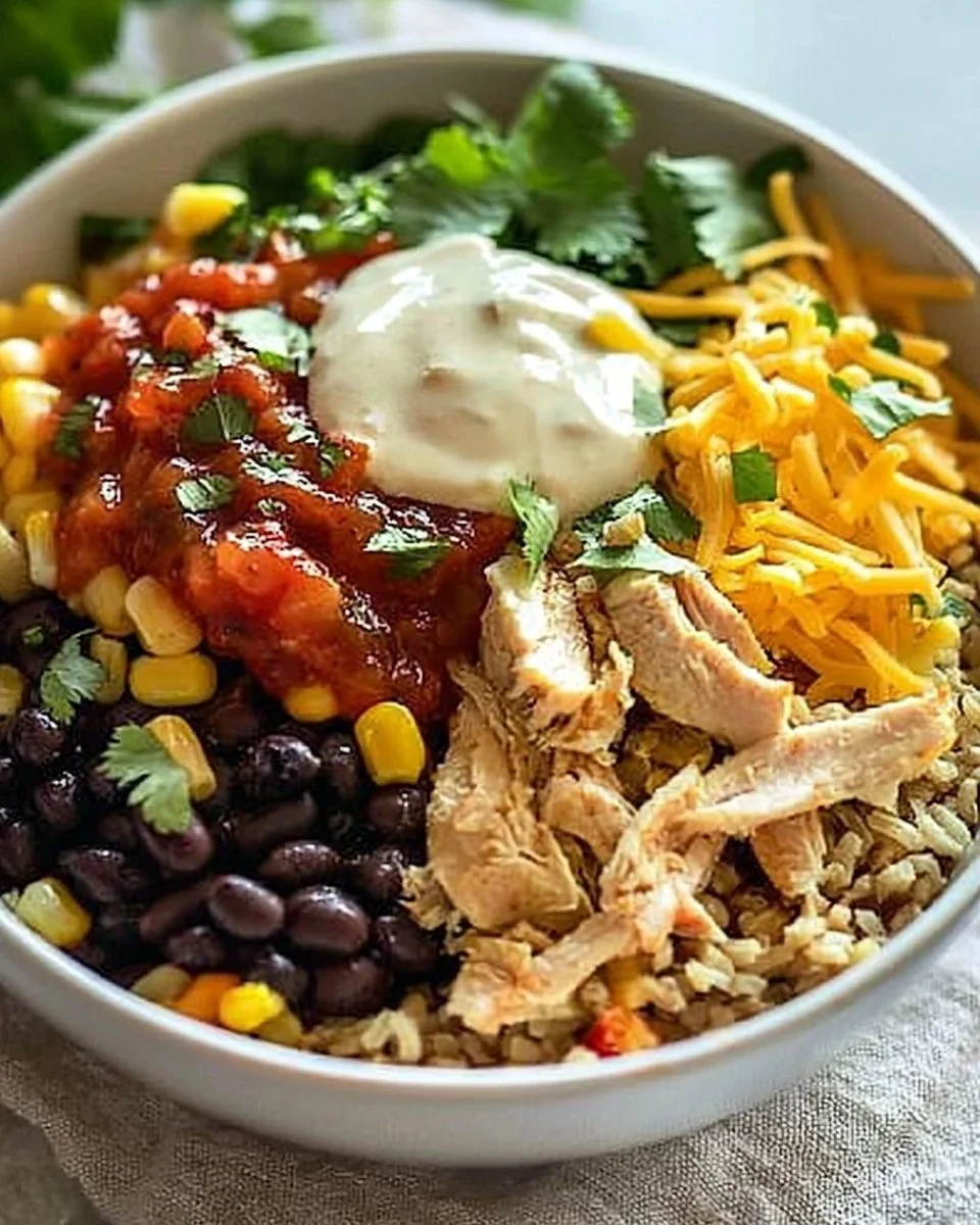 Easy Southwest Chicken Burrito Bowls