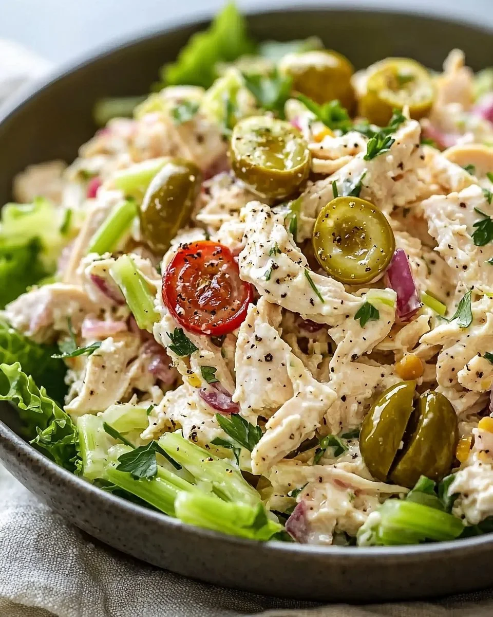 High Protein Pepperoncini Chicken Salad