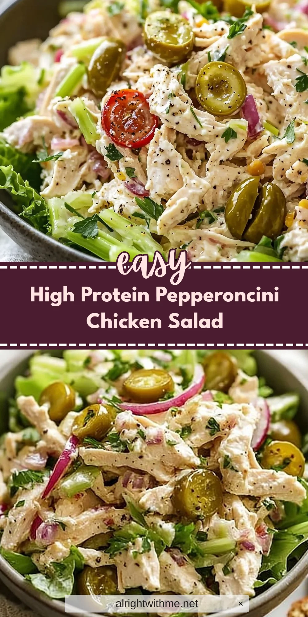 High Protein Pepperoncini Chicken Salad